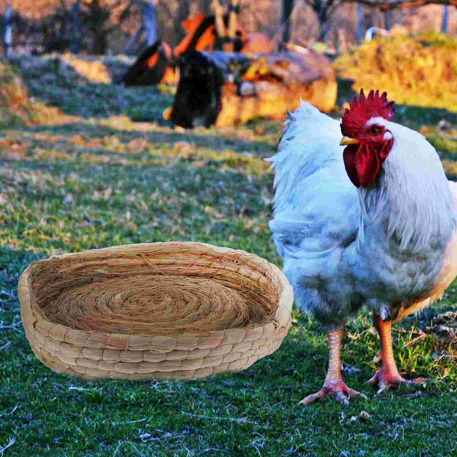 Chicken Bird Nest Woven House Straw Woven Bird Breeding Nest Hatching Nest