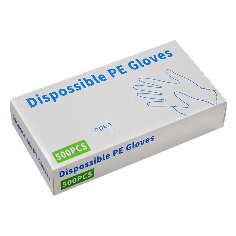 100/500 Stuks Wegwerp Vinyl Handschoenen Voedsel Wegwerp Gereedschap Handschoenen Bescherming Druk Lift Open De Deur