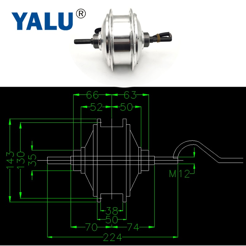 36V 250W Electric Bicycle Hub Motor for ebike fat bike rear drive hub wheel brushless motor can fit disc brake and freewheel