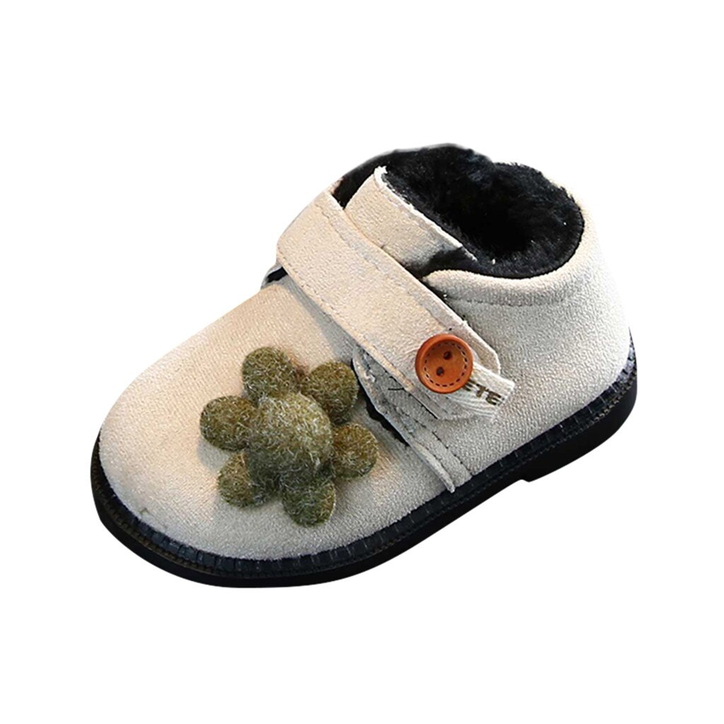Kinderen Kid Baby Meisjes Laarzen Animal Prints Enkel Sport Korte Laarsjes Casual Bloem Katoenen Warme Schoenen Laarzen Meisjes Winter: WHITE / 5