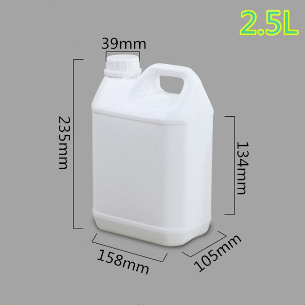 2.5L Square Fluorinated container with Tamper Evident Cap Leakproof for chemical organic solvents safety and Durable