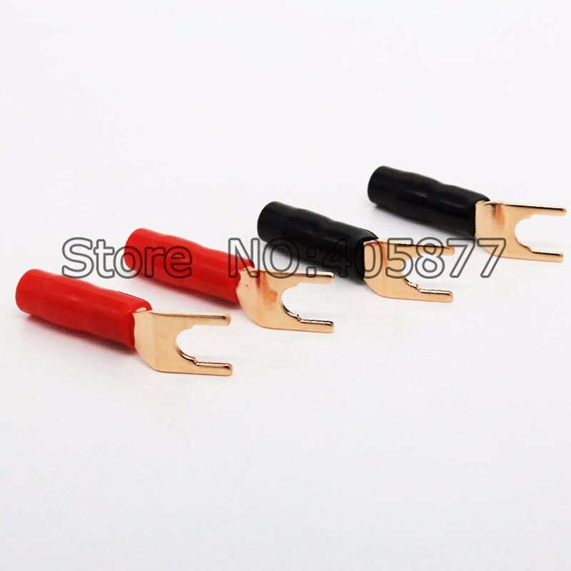 Zuiver Koper Spade Plug Luidsprekerkabel Spade Connector Terminal Plug