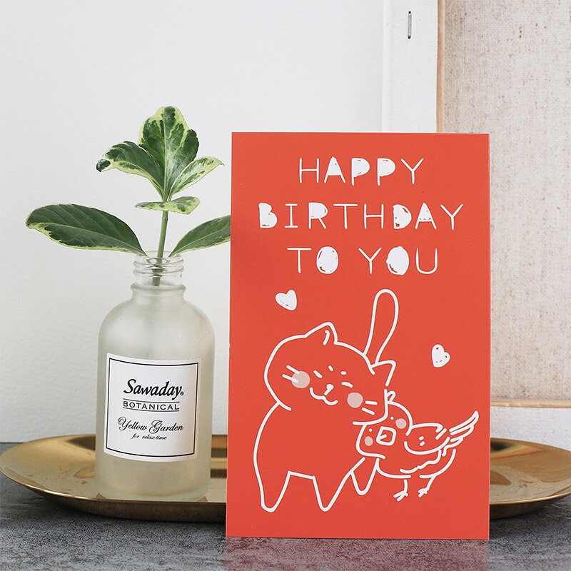 30 unids/set recuerdo tu postal de cumpleaños/tarjeta de felicitación/tarjeta de mensaje/Carta de cumpleaños sobre tarjeta de