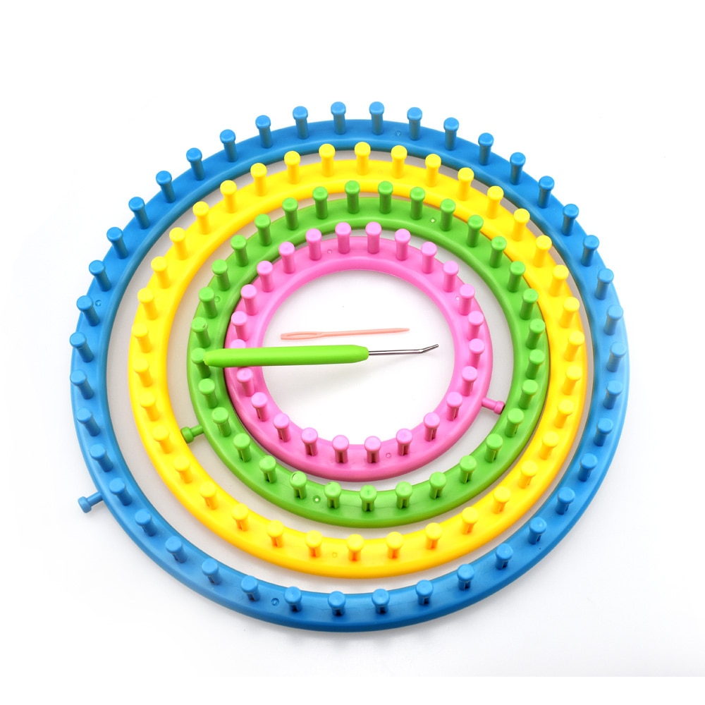 KOKNIT 1 Farbe Runde Kappe Stricken Webstuhl Maschine mit Nadel Stricken DIY Stricken Kit Stickerei Werkzeug 4 Größen 14cm 19cm 24cm 29cm