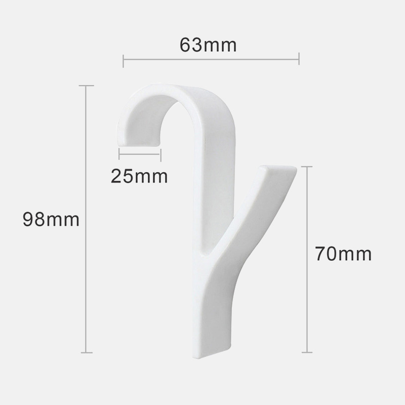 Witte Clear Hanger Voor Verwarmde Handdoek Radiator Rail Kleerhanger Keuken Bad Haak Houder Plegable Sjaal Hanger