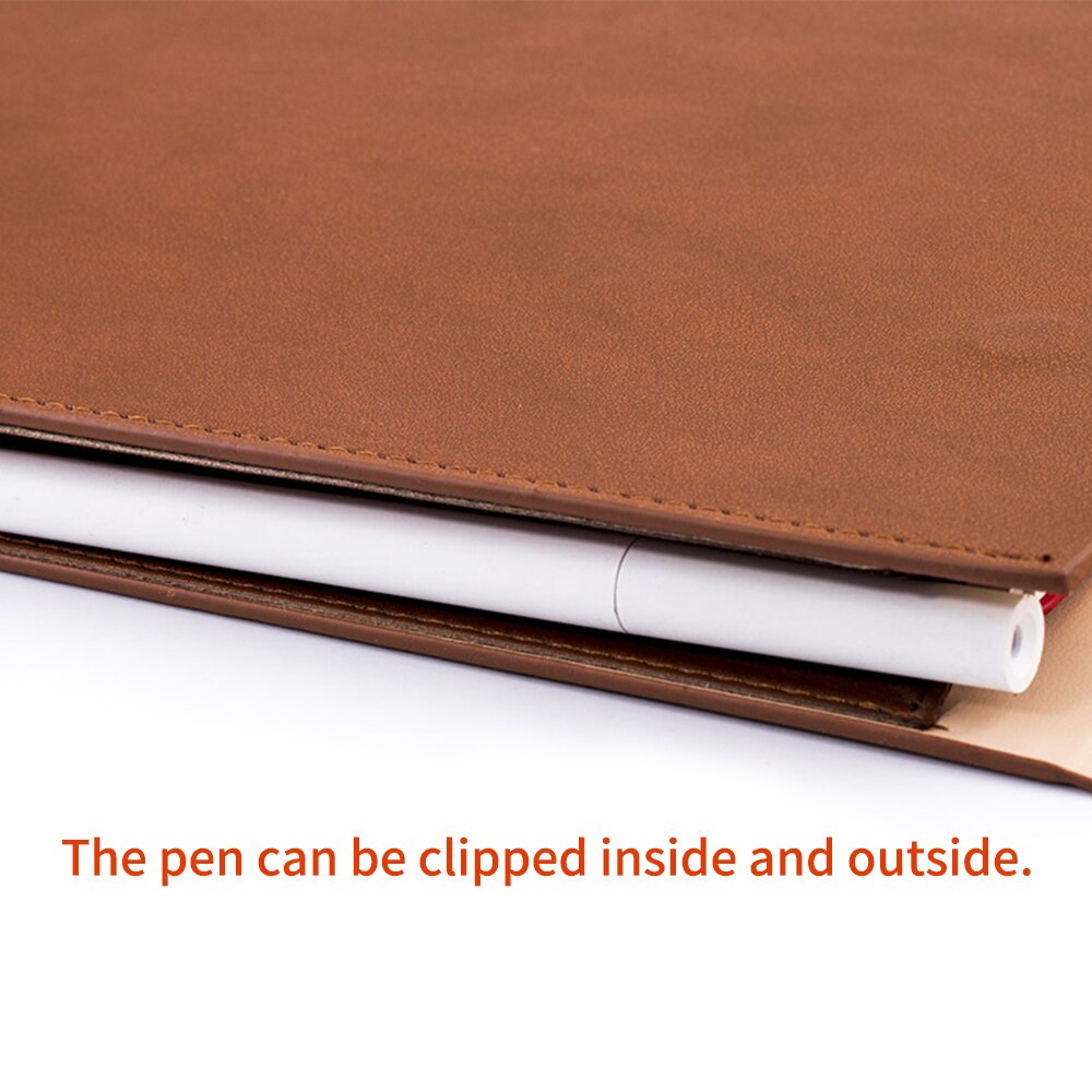 A4 File Bag PU Leather Document Pouch Paper Portfolio Contract Invoice Bill Storage Organizer Magnetic Buckle for Office School