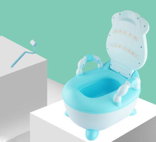 Kinderen Baby Zindelijkheidstraining Koeien Jongen Meisje Draagbare Toilet Seat Baby Potje Wc Pot: blue with feet