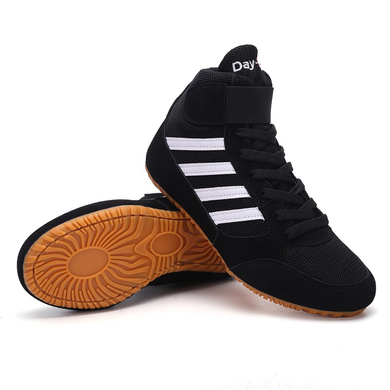 Spring Men Women Boxing Shoes Lace-Up Sneakers Men Breathable Wrestling Boots for Man Good Big Boy Wrestling Shoes: hei se / 5.5