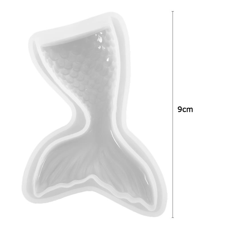 Mermaid Tail Fondant Cake Moulds Silicone Mold Cake Decorating Baking Tools Handmade Soap Mold Fish Fork Tail Sugar Craft Molds: 01