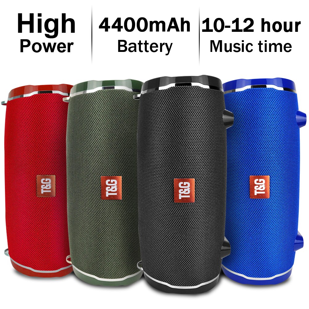 Enceinte d&#39;extérieur TG192, haut-parleur avec lumière LED colorée, sans fil TG187, haute puissance, BT5.0, étanche, Portable, caisson de basses, FM, TF, BoomBox