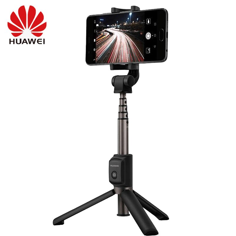 Huawei Honor perche à Selfie Bluetooth sans fil AF15 trépied de voyage Portable télécommande monopode pour téléphone iOS et Android Support de trépied léger de voyage pliable pour téléphone iPhone Xiaomi Huawei,: Huawei AF15 Black