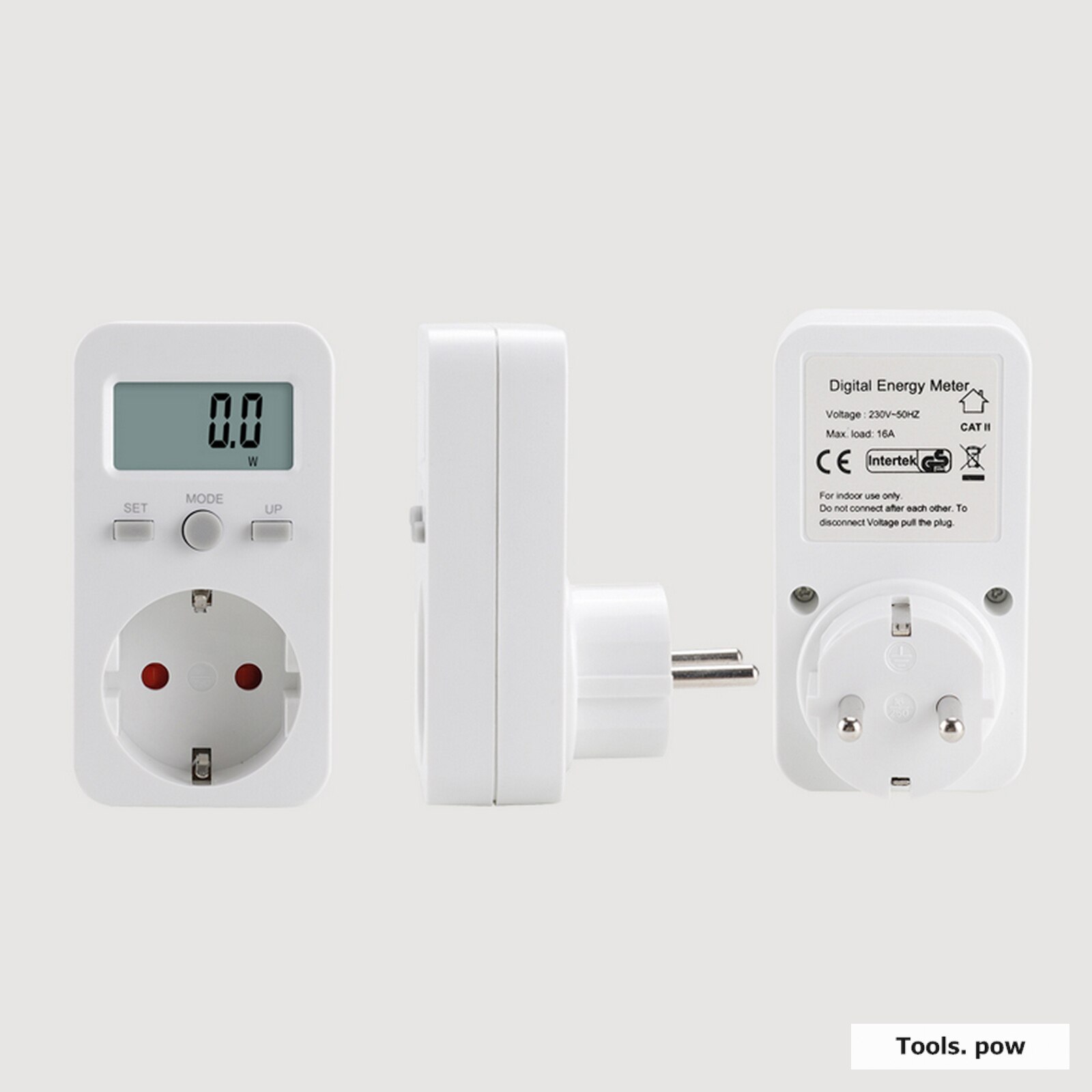 Wattmètre numérique à prise ue, avec écran LCD, moniteur de puissance, prise de mesure pour Test d&#39;électricité, sortie ue, usage domestique