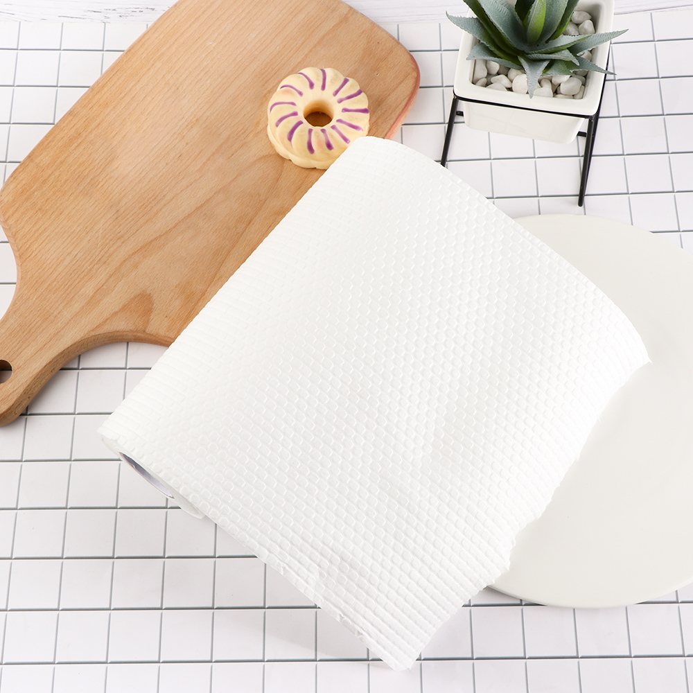 1 Roll Bathroom Paper Tissue Hanging Kitchen Lazy Cleaning Rag Washable Cleaning Wipes Toilet Paper Scouring Pad