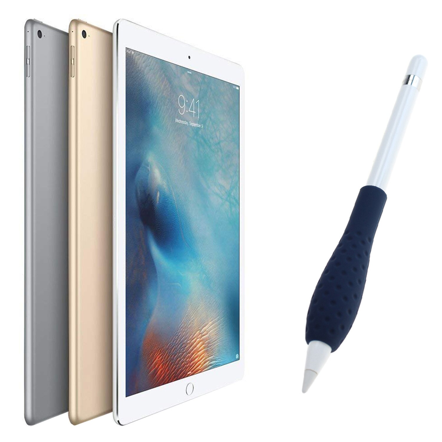 Niebieski Silikonowy Ergonomiczny Uchwyt Etui Ochronne do Apple Pencil Stylus