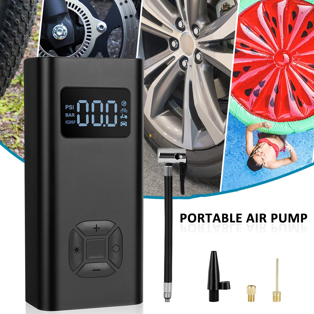 5v 150 psi johdoton auton rengaspumppu usb ladattava 6500 mah akku mini digitaalinen ilmapumppu renkaan täyttö kannettava ilmakompressori