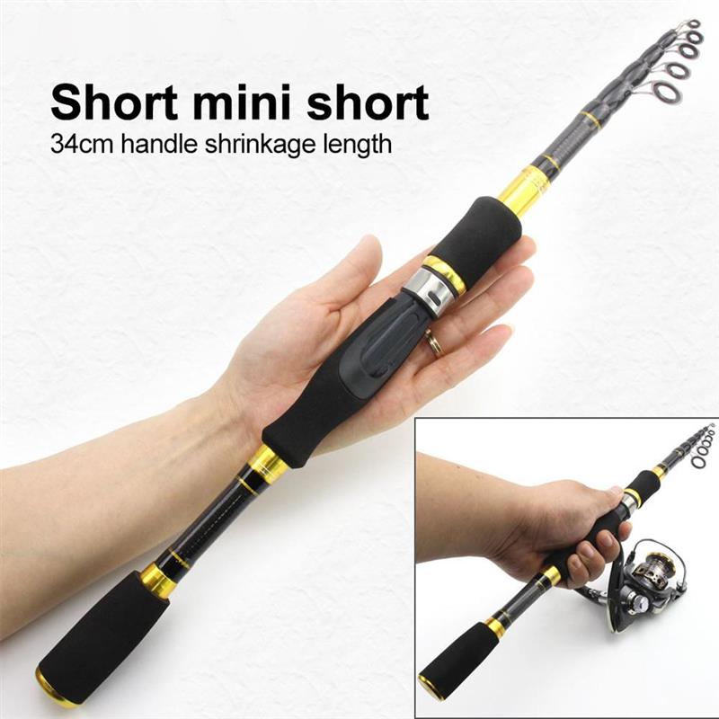 1,8 m Carbon Teleskop Angelrute Combo Spinning Reel Set Karpfen Bass Hecht Feeder Mit Spool Angeln Haken Locken Linie tasche Voller Kit