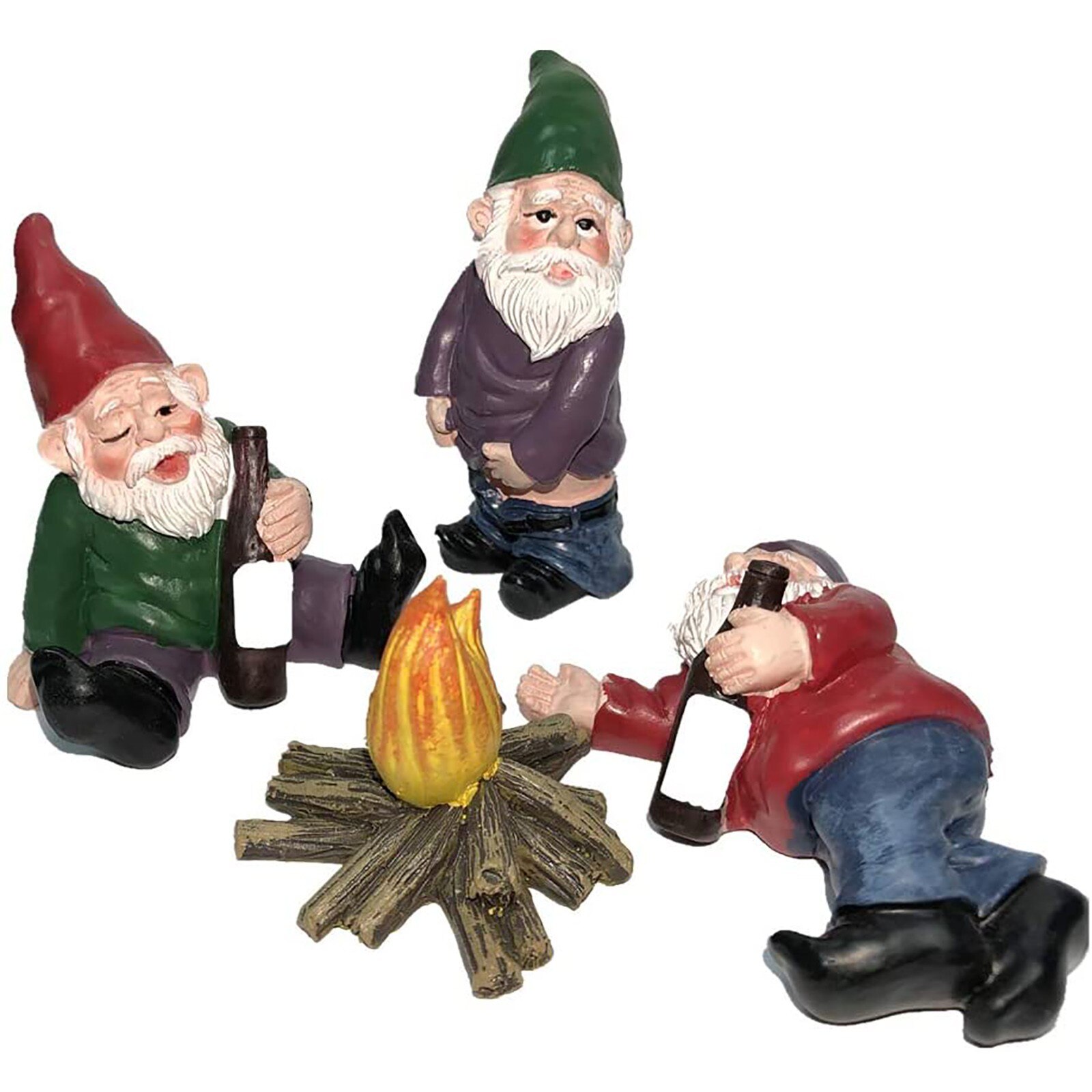 4Pcs Miniatuur Tuin Gnomes Camping Gnome Kit Beeldjes En Accessoires Set Fairy Miniatuur Ornament Diy Kit Mini Gnomes: Default Title
