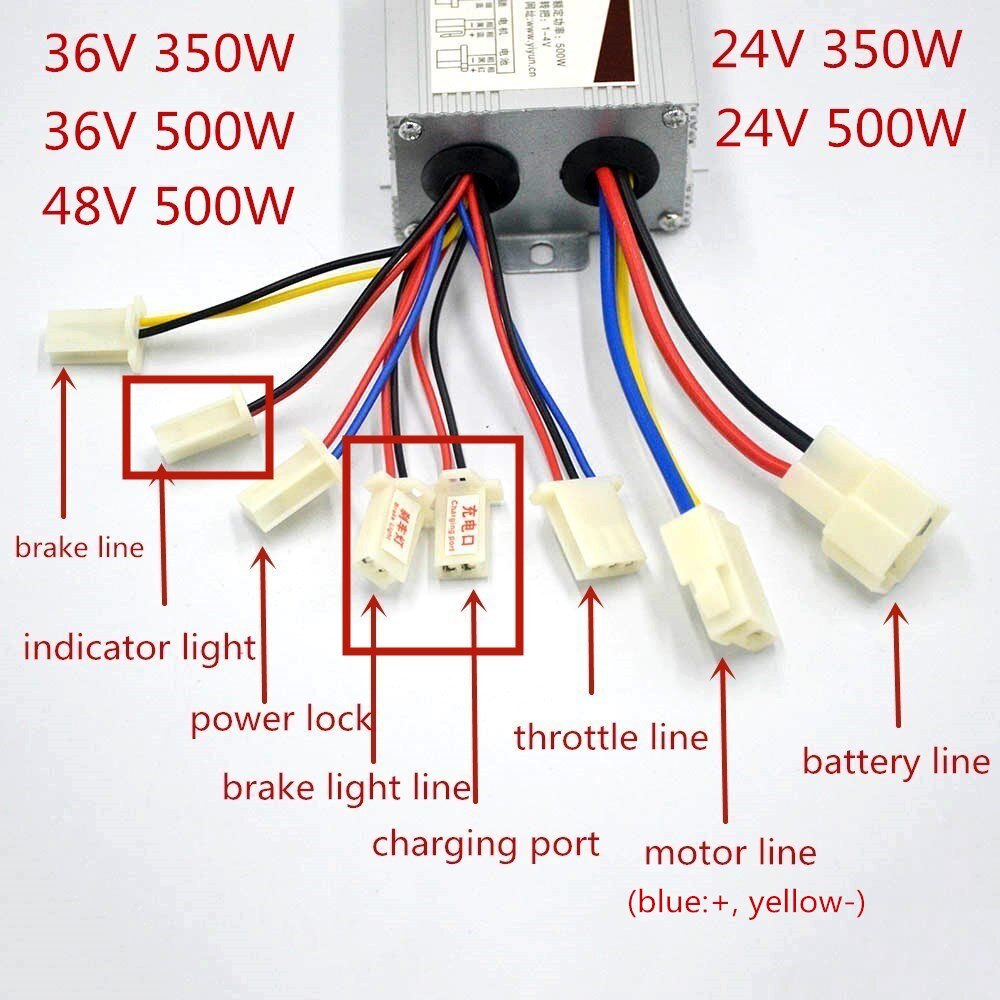 Kit de conversión de motor eléctrico MY1016, para bicicleta eléctrica/scooter/Triciclo, 24V, 350W