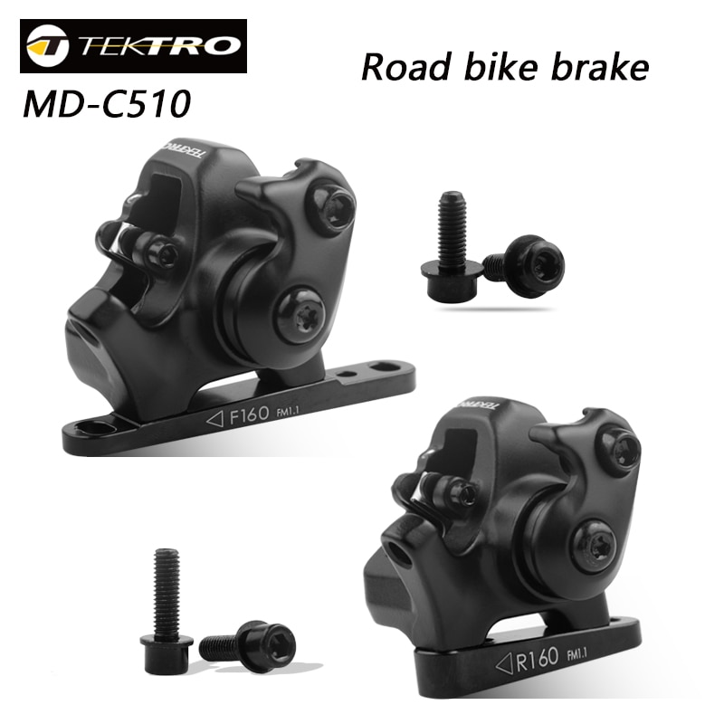 Tektro MD-C510 Racefiets Voor Achter Schijfrem Zwart Fiets Mechanische Remklauw Schijfremmen Fietsen Aluminium Accessoires