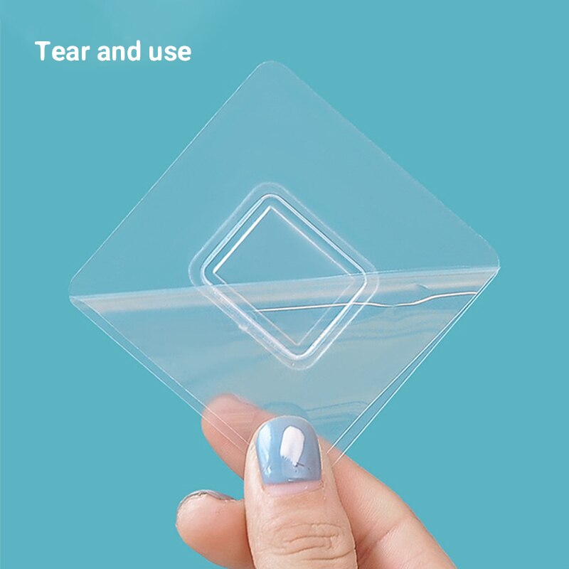 DIY Double Sided Adhesive Wall Hooks Wall Hanger Transparent Suction Cup Sucker Hook Double-Sided Adhesive Wall Hooks