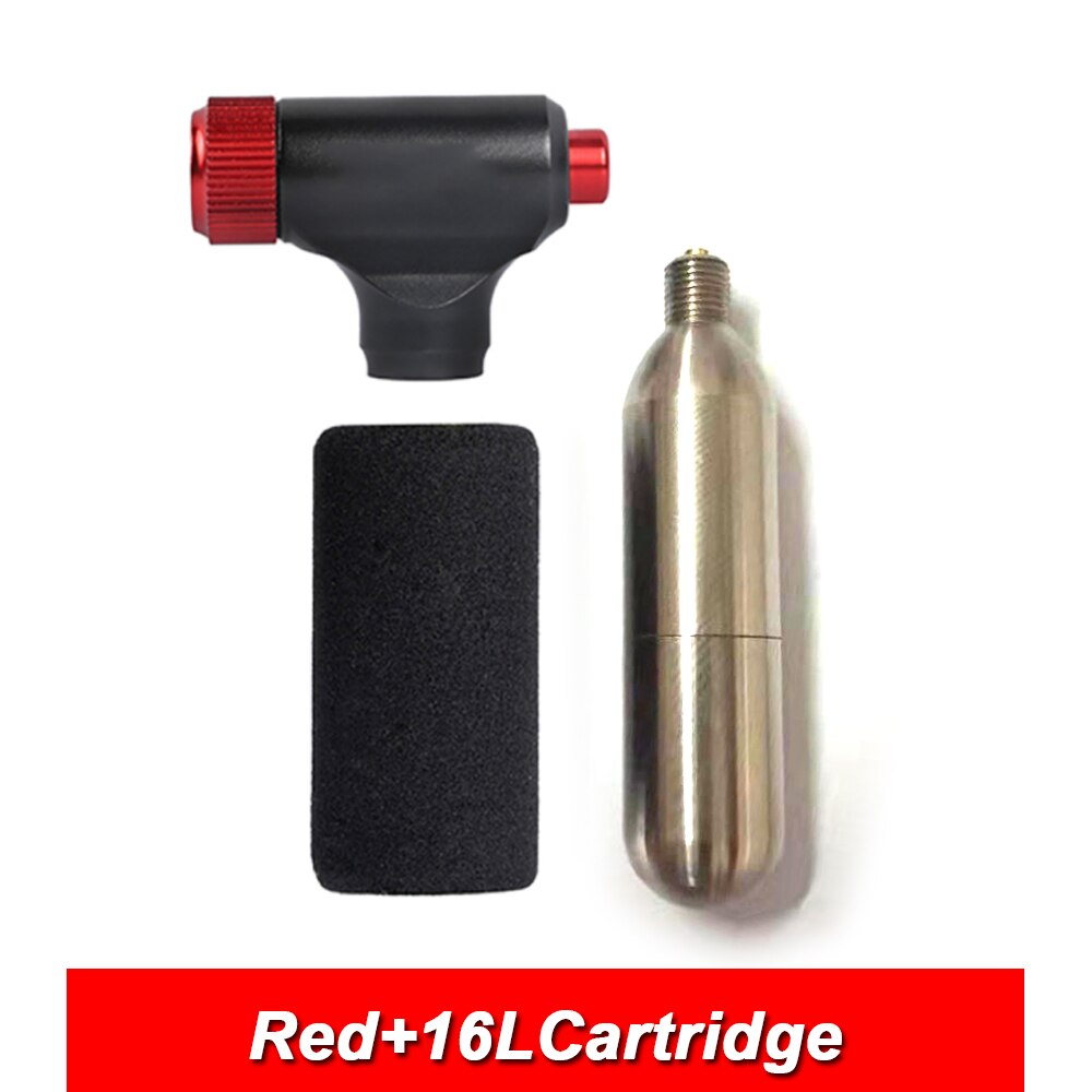 Refuse to Use Disposable Stainless Steel Refillable Rechargeable Cartridge Cylinder Pump Recycling for bicycle: Pump Red-16g