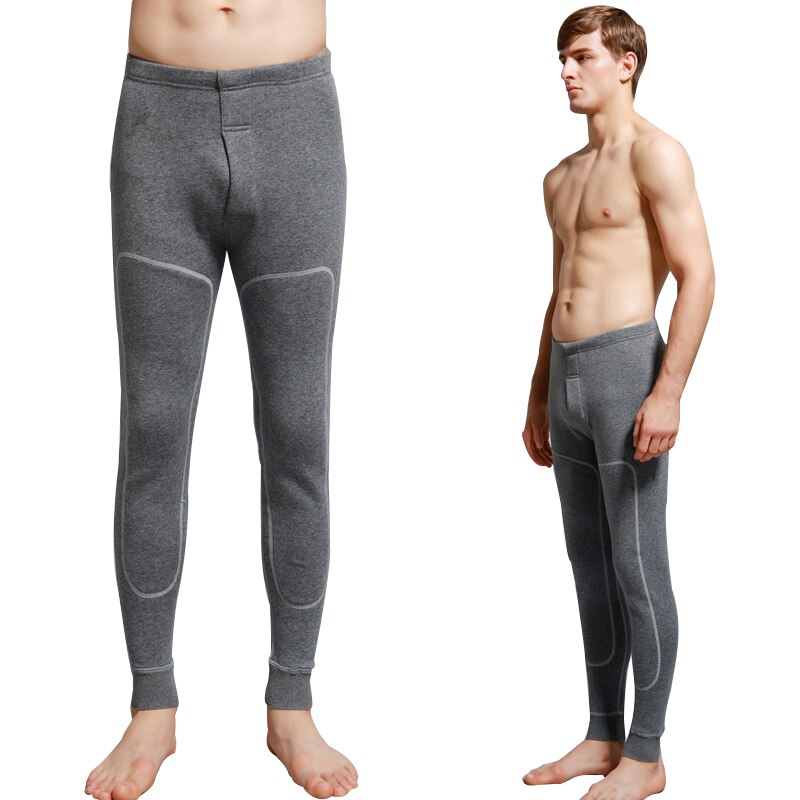 Varme lange underbukser til menn termoundertøy grå tights vinter fløyel fleece leggings slank passe lange underbukser pluss størrelse 4xl