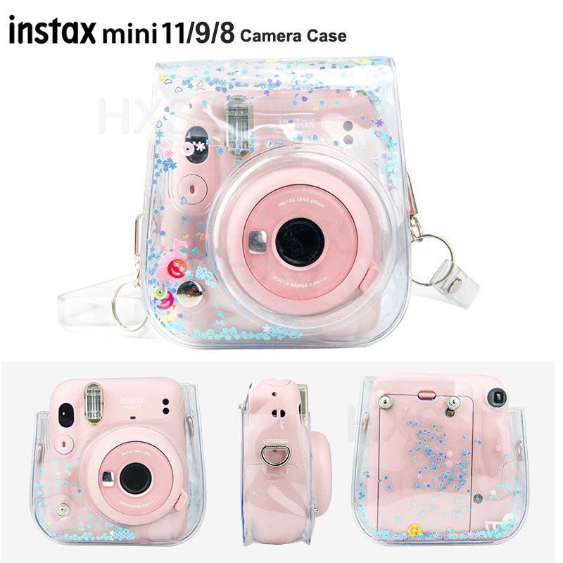 Camera Case Compatibel Met Fujifilm Instax Mini 11/9/8 Instant Film Camera, pu Lederen Tas Cover Met Verstelbare Schouderband
