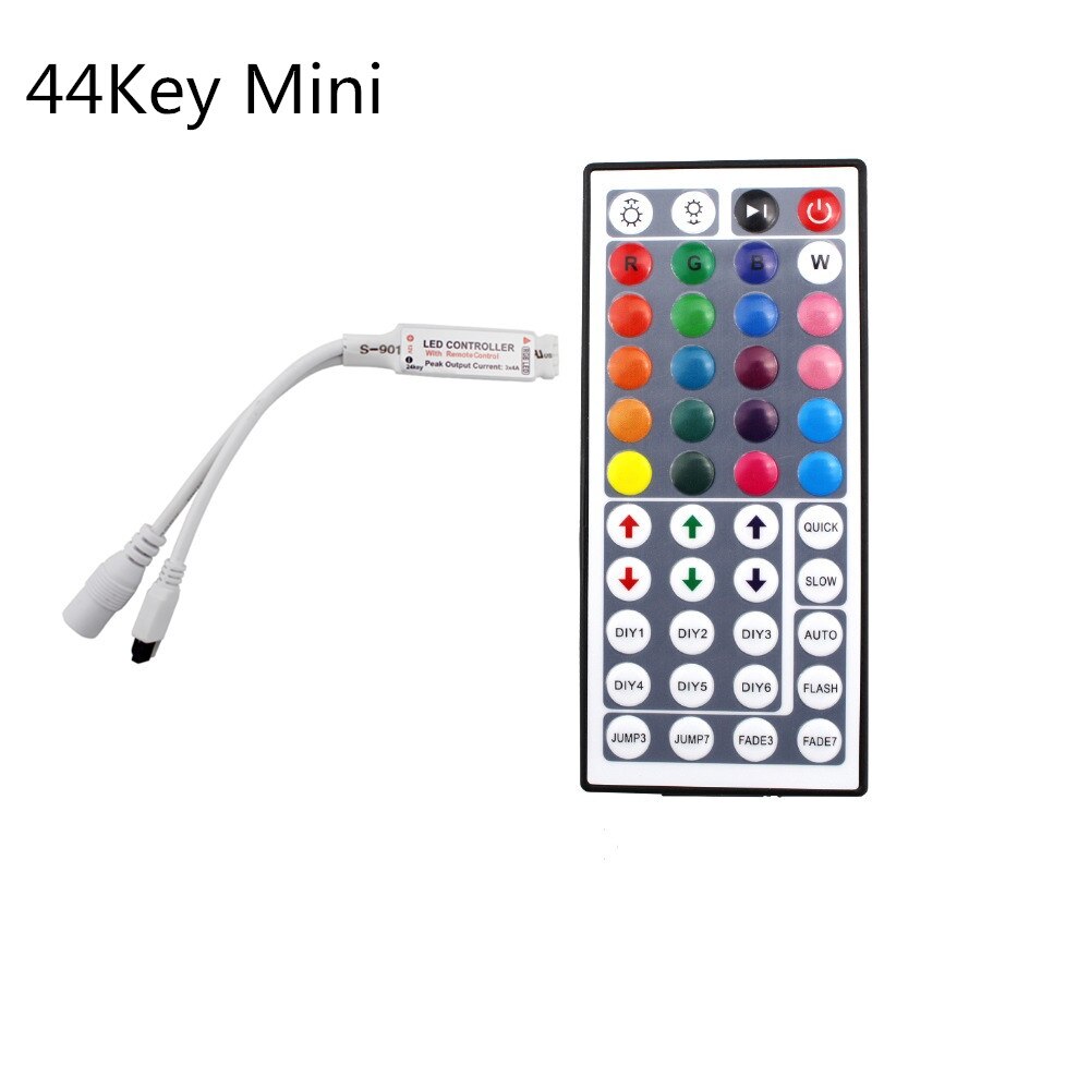 Mini RGB LED Controller DC12V Met IR 24Key 44Key Afstandsbediening Voor RGB LED Strips LED Modules licht