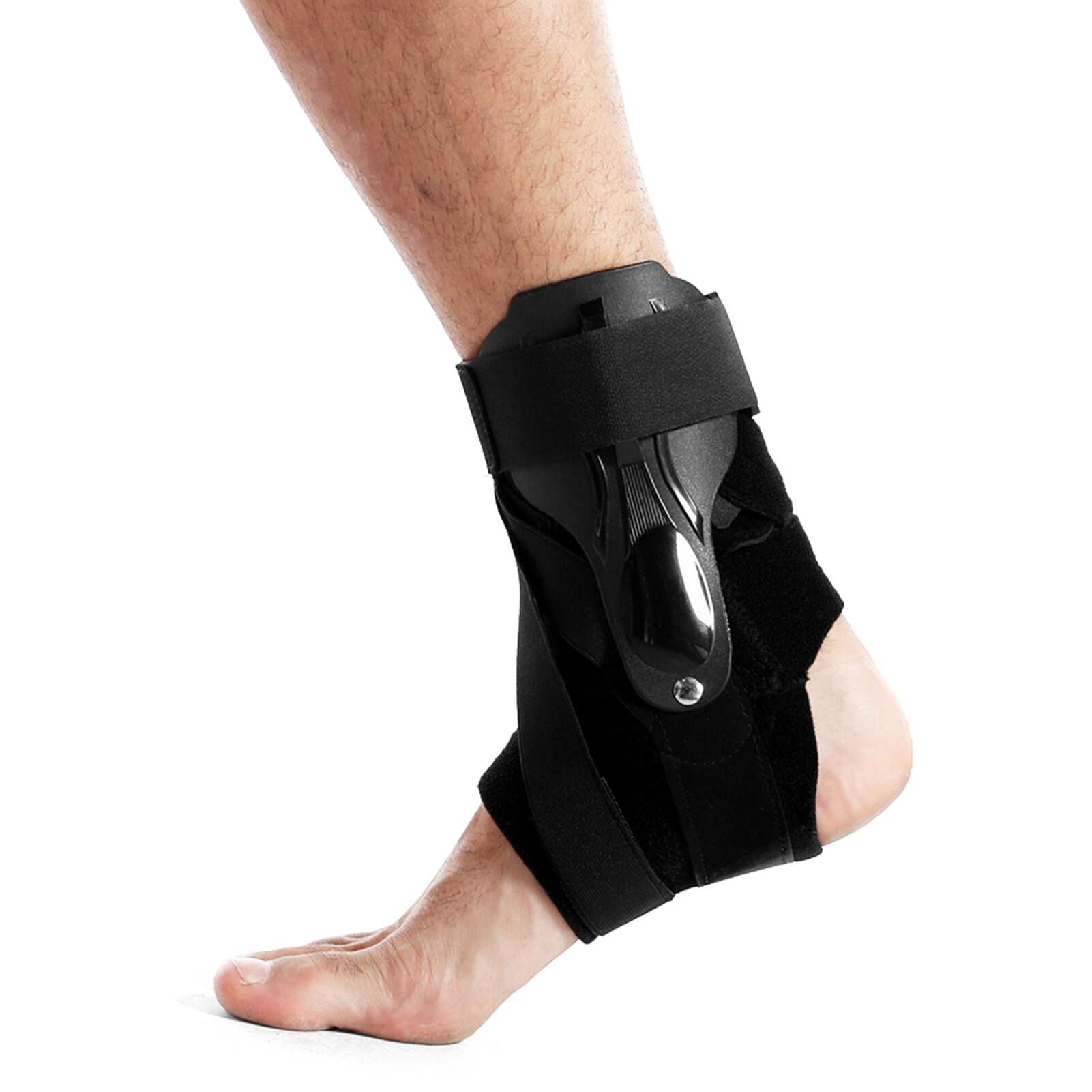 Fitnesszubehör knöchelbandage mit schutzplatte, knöchelstabilisator, verstellbarem knöchelstützgurt