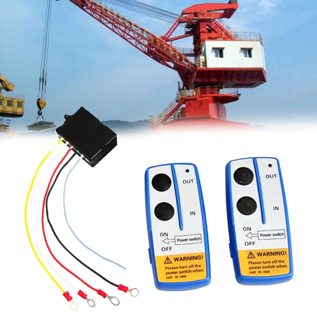 12V Car Wireless Winch Remote Control Car Smart Winch Wireless Remote Control Switch Set For ATV UTV Quad SUV Jeep Car Dual Swit