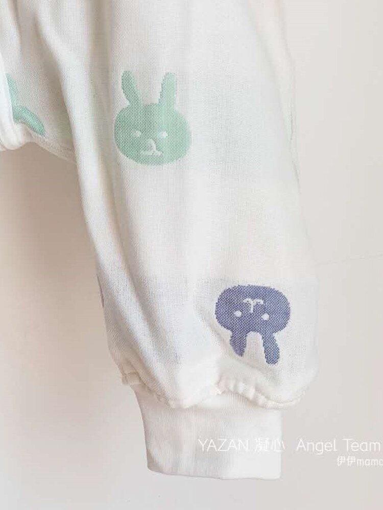 Algodão gaze saco de dormir bebê musselina algodão infantil verão dos desenhos animados para a criança dormir saco crianças cama pijama macio macacão