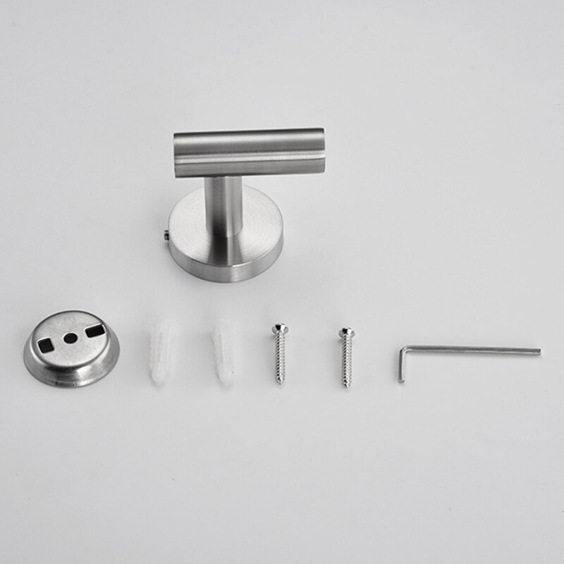 1/2 Pcs Bathroom Towel Hooks Coat Robe Clothes Stainless Steel Wall Mounted for Bedroom Hotel Restroom D6