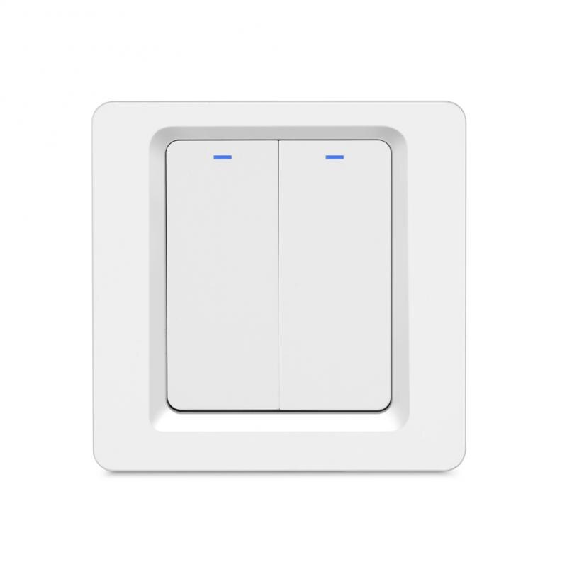 Smart Wall Switch Zigbee Wireless Tuya Smart Life Remote Control Light Switch Wall Fire Wire Triple Button For Alexa Google Home: 2 gang