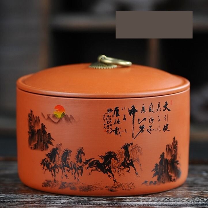 Boîte à thé scellée de | Bocaux de cuisine de grande capacité, boîtes à thé en céramique, conteneurs d'organisation de Cookie café réservoirs en porcelaine: 13.5x10cm color 9