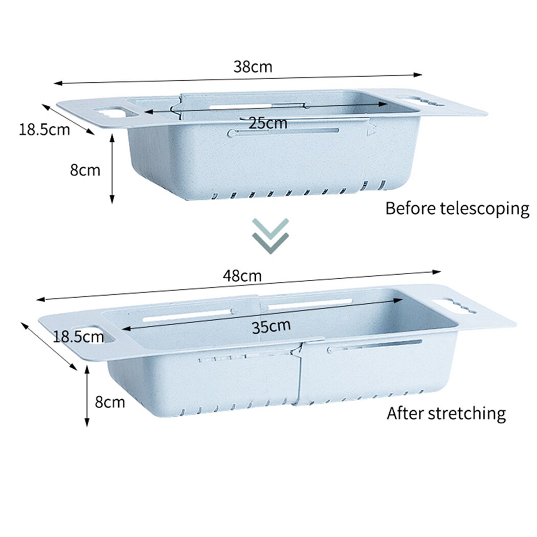 Colador plegable de cocina para frutas y verduras, escurridor, cesta de plástico para lavar, escurridor de alimentos