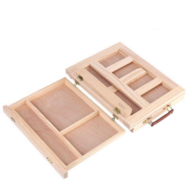 Wooden Table Easels for Painting Artist Kids Drawer Box Portable Desktop Laptop Bookrack Suitcase Paint Hardware Art Supplies