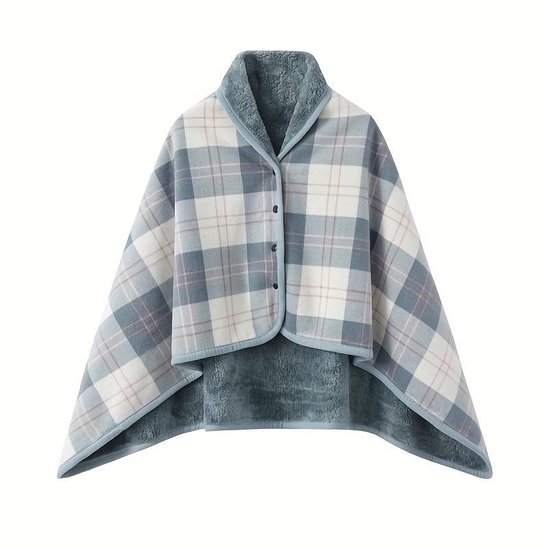 1pc Wearable Blankets Shawl Blanket Flannel Lazy Casual Office Blanket: Pink