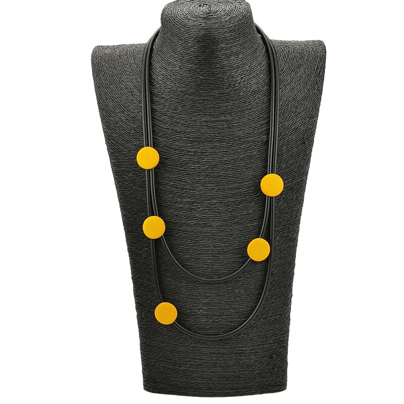 UKEBAY-collar de oro Color de madera para mujer, collares ajustados para mujer, joyería Simple hecha a mano, collares de lujo góticos que combinan con cadenas para suéter