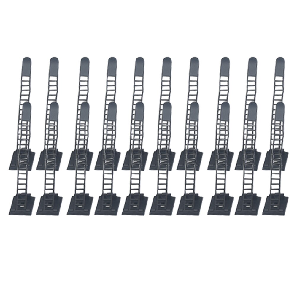 20pcs/pack Organizer Electric Cable Clip Self-adhesive Management Holder Nylon Home Wire Clamp Fixed Adjustable Mount Tie