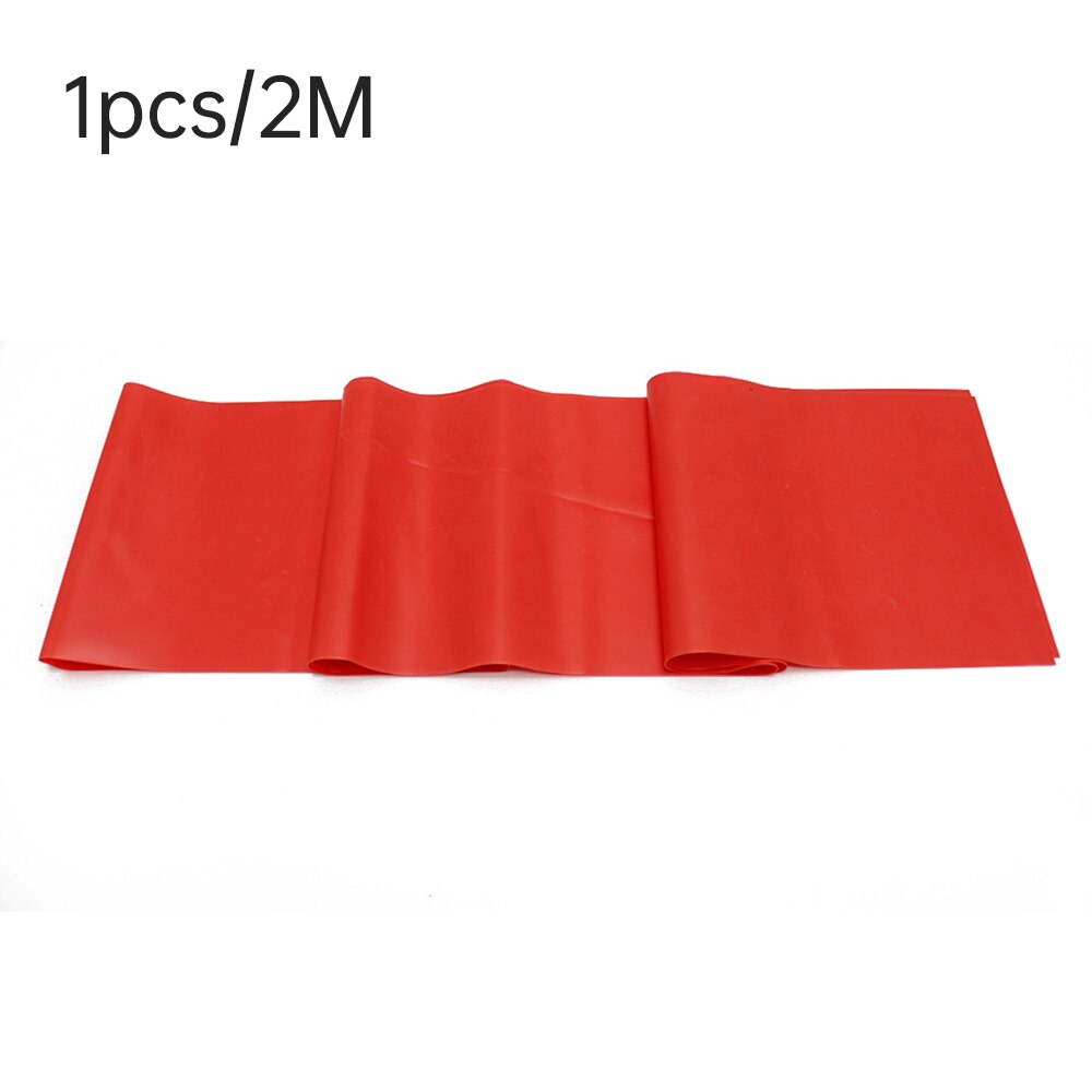 Fitness Exercise Resistance Bands Rubber Yoga Elastic Band 150Cm -200CM Resistance Band Loop Rubber Loops For Gym Training: 2M RED