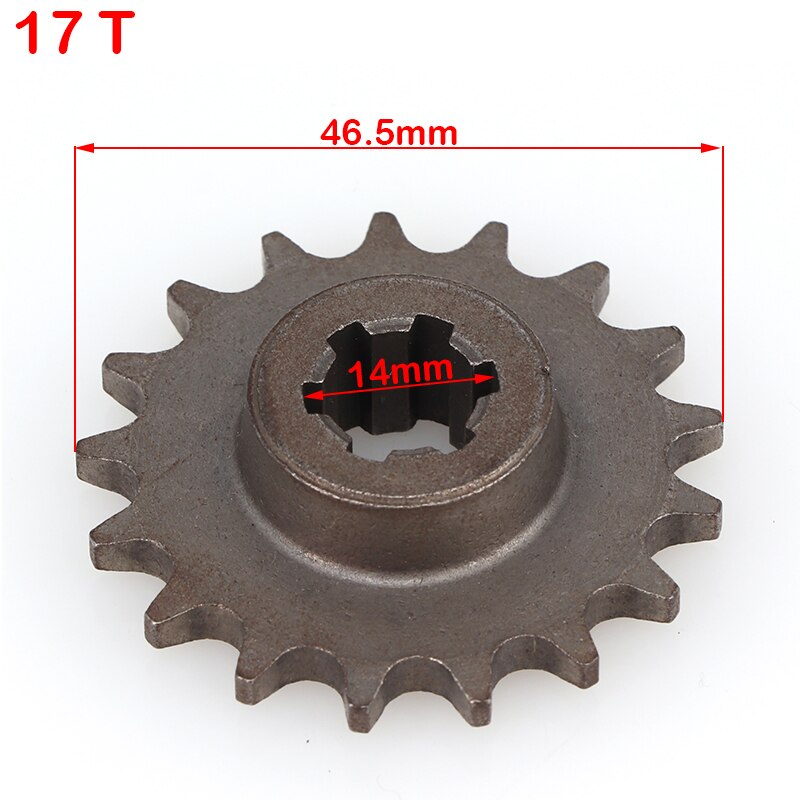 Caja de engranajes de embrague delantero, piñón para 47cc 49cc, 2 tiempos, ATV, Quad Dirt Pocket, Mini bicicleta de Motor, T8F, 11T, 14T, 17T, 20T: 17T