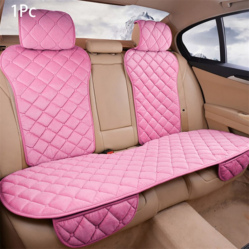 Universele Pluche Auto Seat Cover Sets Voor Vrouwen Roze Zitkussen Protector Mat Auto Cover Fit Meest Auto Interieur Accessoires