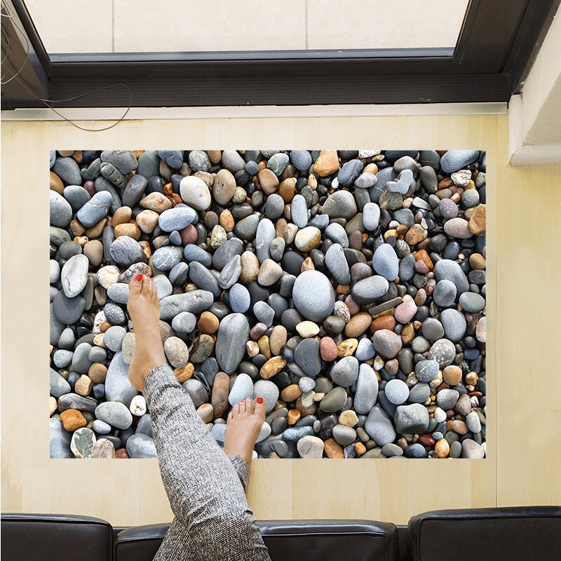Pebble floor stickers for kitchen and bathroom PVC self-adhesive wall stickers for living room DIY decorative wallpaper waterpro