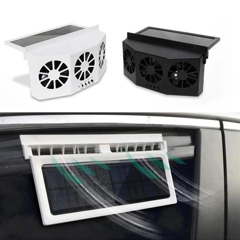 Solar Powered Car Exhaust Fan Air Vent Cool Fan Auto Ventilation System Cooler
