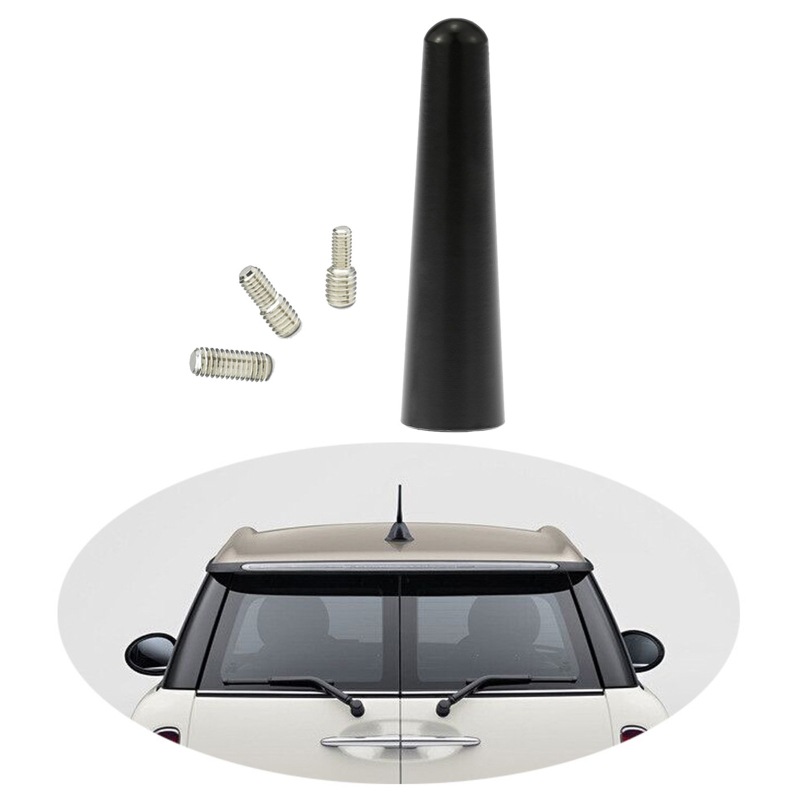 Starke Radio-Dachhalterung FM AM DAB Schwarz 3 cm/5 cm/6,5 cm/9 cm Auto Universal mit Schrauben Autoantenne Mini Short Fahrzeugzubehör