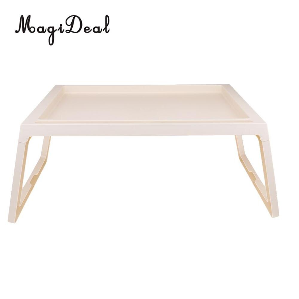 Folding Camping Desk Lightweight Foldable Lap Desk Lazy Bed Table for Picnic BBQ Camping Hiking Backyard: Beige