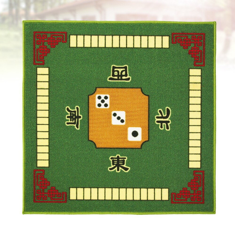 1Pc Mahjong Tafel Doek Vierkante Vorm Mahjong Mat Board Room Mahjong Pad Anti-Slip Desktop Kussen Voor Games board Games Mahjong: Green