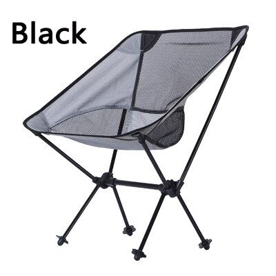 Sedia Da Campeggio Pieghevole D.I.L - Nera, Portatile, Leggera, Portata 140kg, Con Tasca Portabicchieri - Foto 2