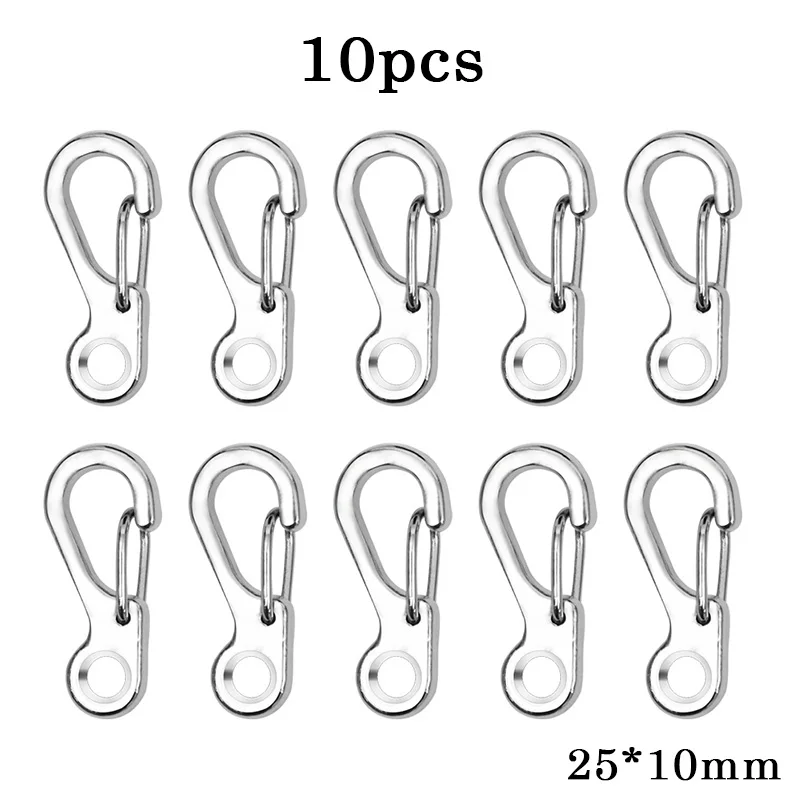 Fermoirs à ressort en métal, anneau torique, mousqueton ouvrable, porte-clés, anneaux, Clips de sac, crochet, chaîne de chien, connecteur de boucles pour bijoux à faire soi-même: Beige