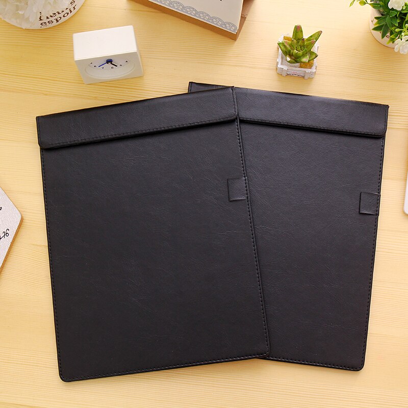 A4 Faux Leather PU Clipboard, Students Office Paper Folder, Restaurant Menu Clip Board Hotel Paper Folder Writing Pad